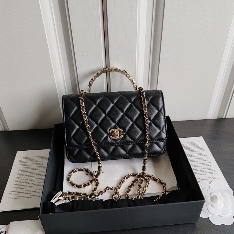 Ch*el top handle bags